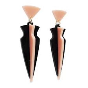 Melody Ehsani Earrings - Pink and Black Drops NEW!